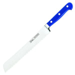 bread knife, 8", blue handle, made in Portugal