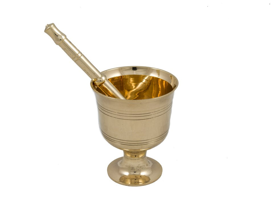 mortar & pestle, brass – Nikrest