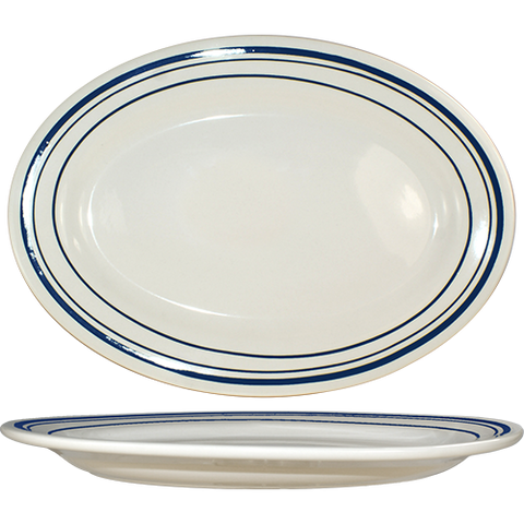 platters, Catania, 15  1/2" restaurant quality w/ blue stripes