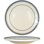 plates, Catania, 9 3/4" restaurant quality w/ blue stripes